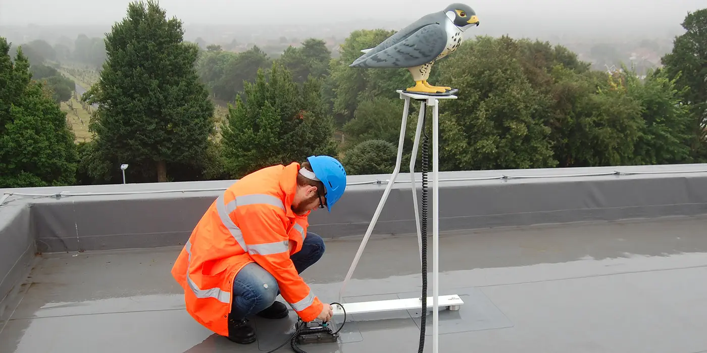 Robotic Bird Deterrent Roof Installation
